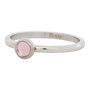 iXXXi Ring 2mm Edelstaal Zilverkleurig Natuursteen Pink