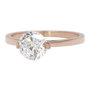 iXXXi Ring 2mm Edelstaal Rose Goudkleurig Glamour Stone Crystal