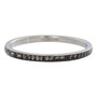 iXXXi Ring 2mm Stainless Steel Small Zirkonia Black