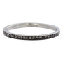 iXXXi Ring 2mm Stainless Steel Small Zirkonia Black