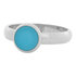 iXXXi Ring 4mm Edelstaal Zilverkleurig 10mm Cateye Matt Aqua_