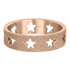 iXXXi Ring 6mm Rose Goudkleurig Open Stars Sandblasted_