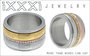 iXXXi Ring 4mm Edelstaal Goudkleurig Diamant Zirkonia Smoked Topaz_