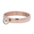 iXXXi Ring 4mm Edelstaal Rose Goudkleurig Diamant Zirkonia Crystal_