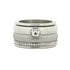 iXXXi Ring 4mm Edelstaal Mat Rose Goudkleurig Diamant Zirkonia Crystal_